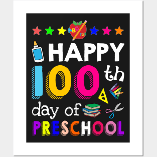 Happy 100 Days Of preschool  Awesome T shirt For K Posters and Art